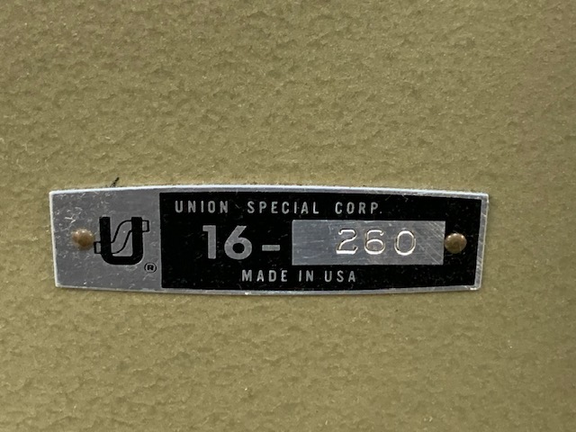 Union Special 16-260 two thread lockstitch blindstitch