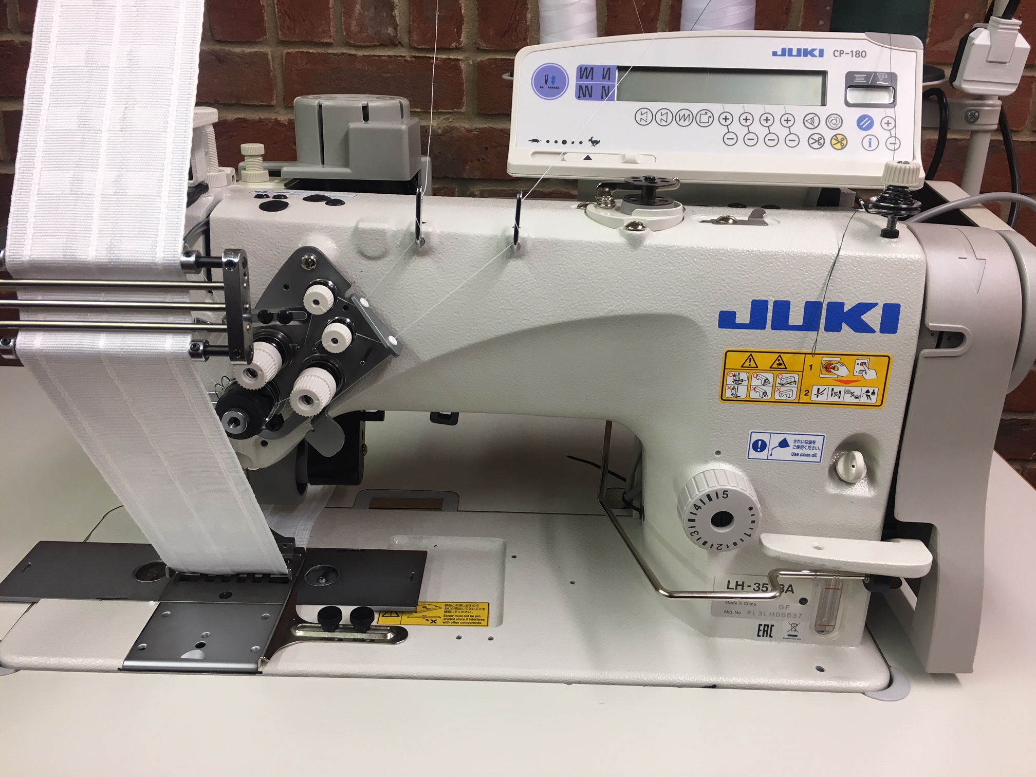 Juki LH-3578A‐65 mmゲージ2本針ロックステッチミシン